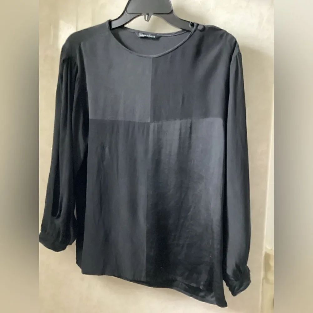 Tokyo Blouse M Silk black, top vintage